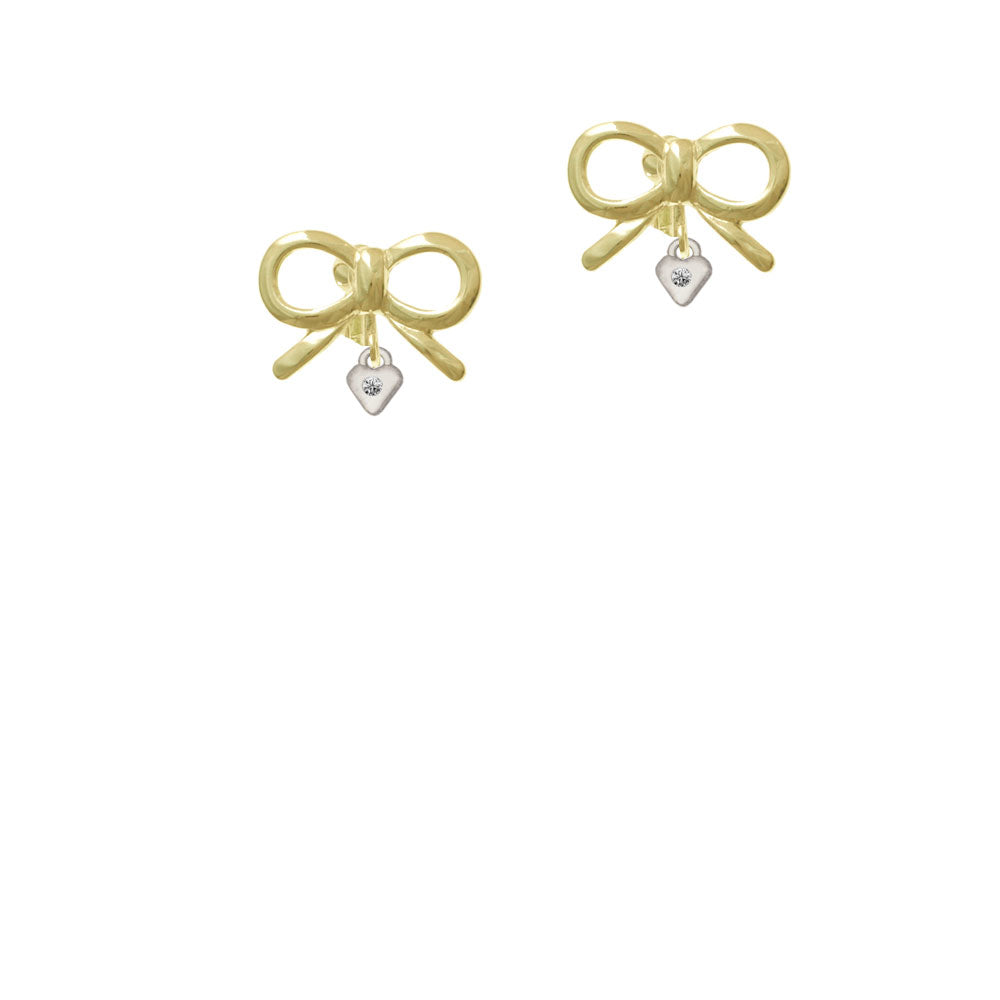 Mini April - Clear Crystal Heart Crystal Clip On Earrings Image 10