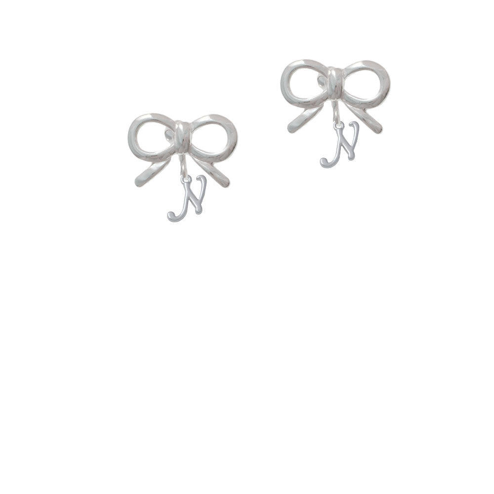 Mini Gelato Script Initial - N - Crystal Clip On Earrings Image 9