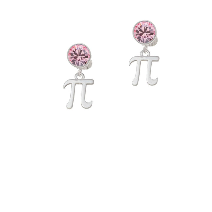 Medium Pi Crystal Clip On Earrings Image 1