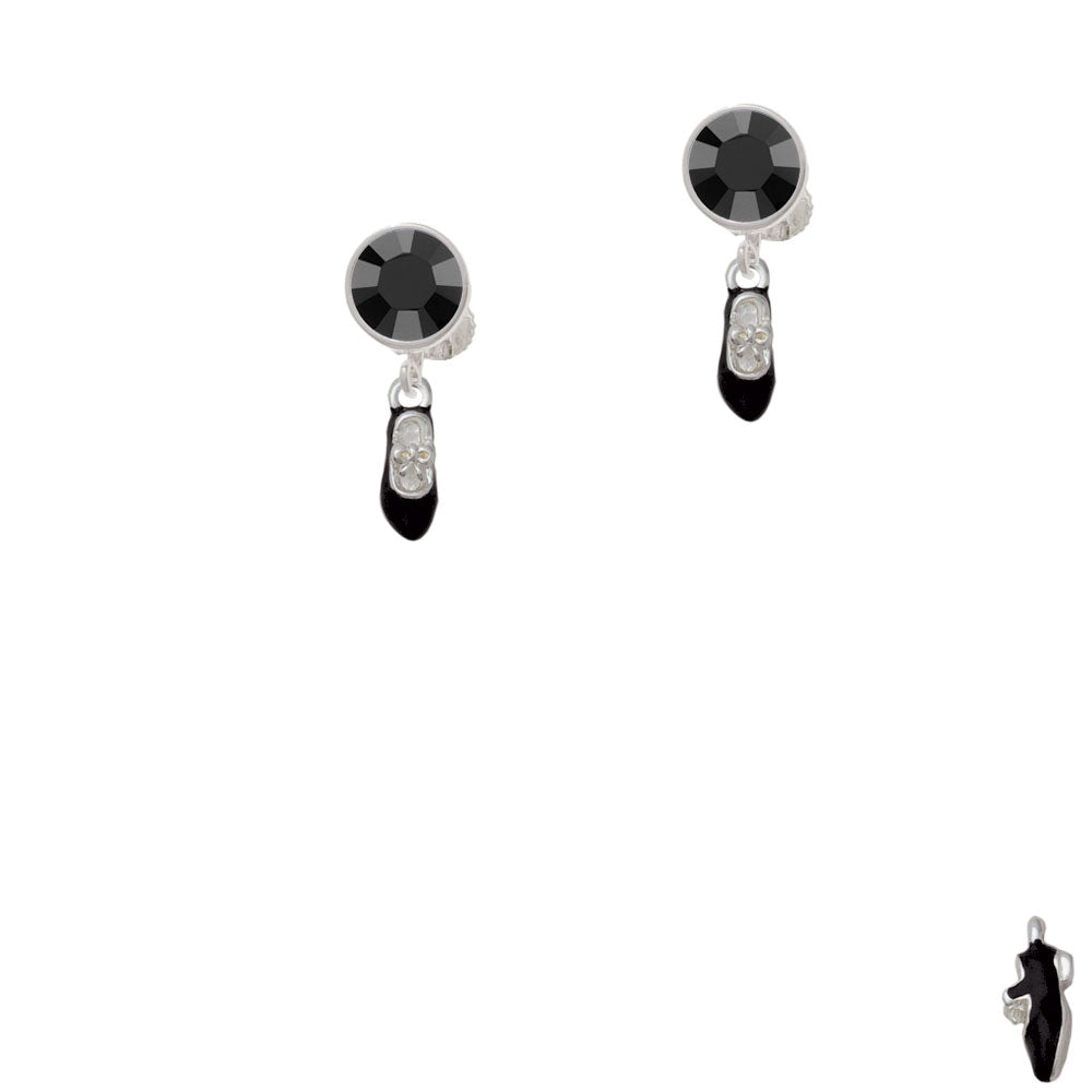 Mini Tap Shoes Crystal Clip On Earrings Image 3