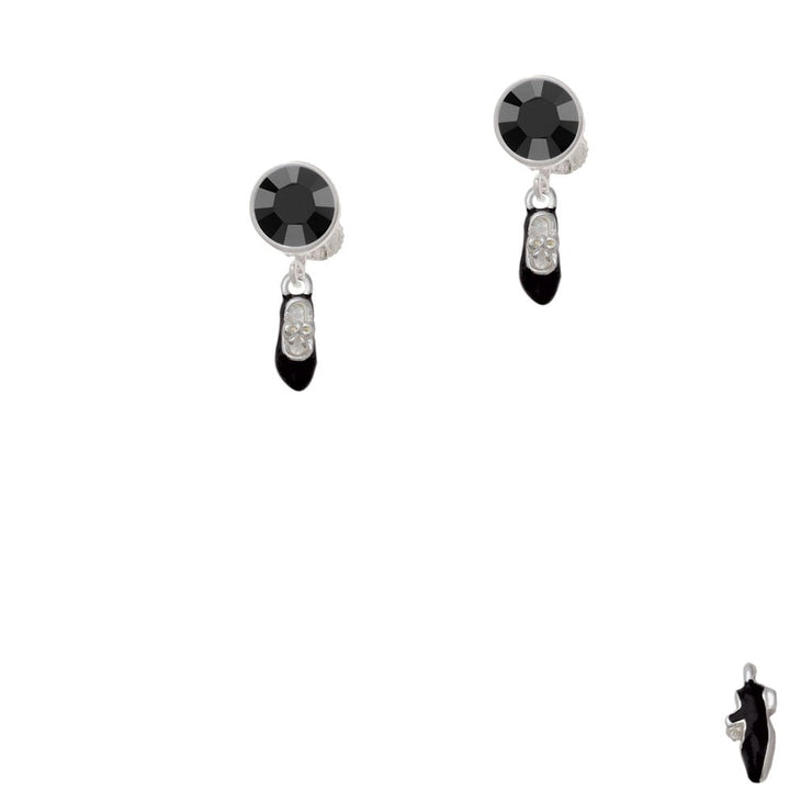 Mini Tap Shoes Crystal Clip On Earrings Image 1