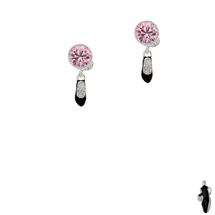 Mini Tap Shoes Crystal Clip On Earrings Image 4