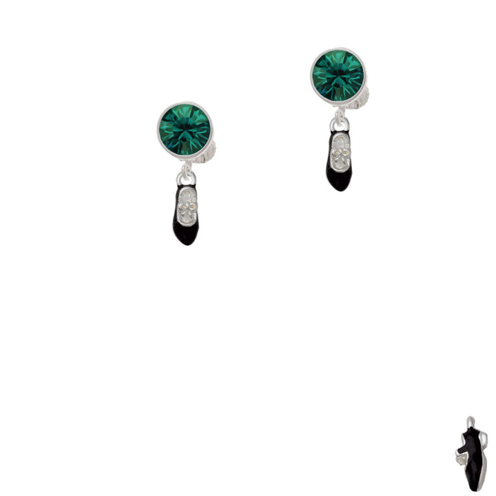 Mini Tap Shoes Crystal Clip On Earrings Image 6