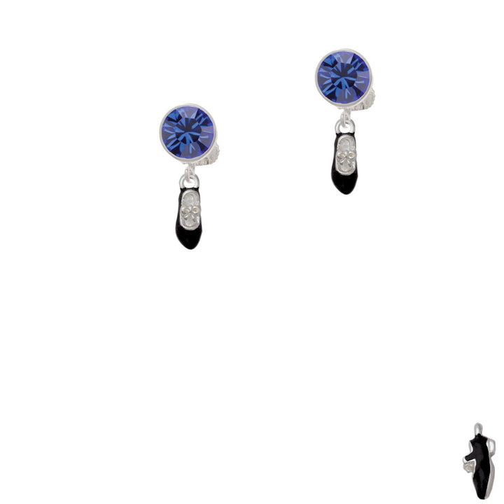 Mini Tap Shoes Crystal Clip On Earrings Image 7