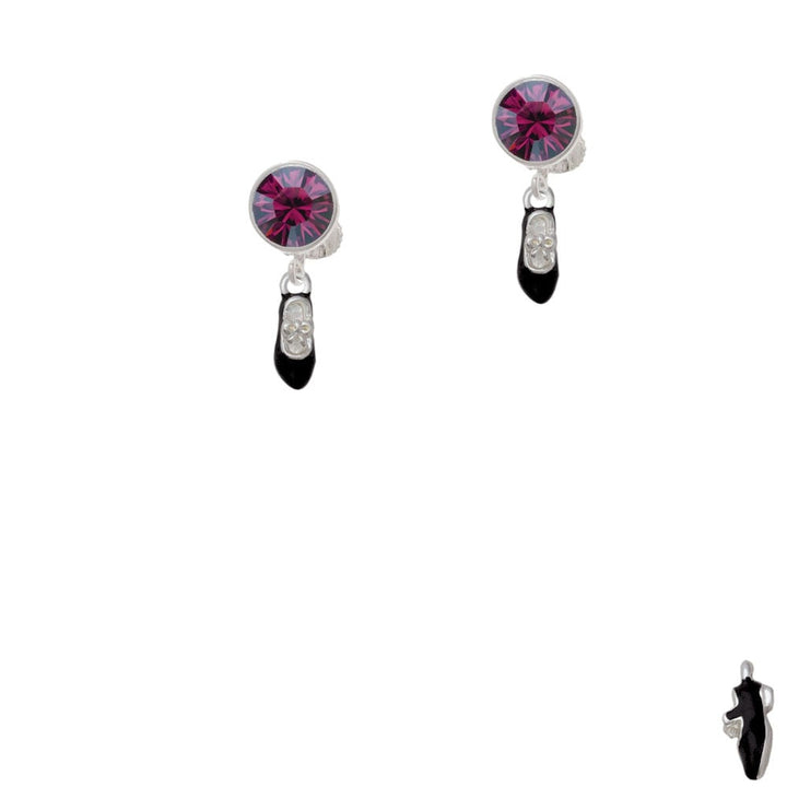 Mini Tap Shoes Crystal Clip On Earrings Image 8