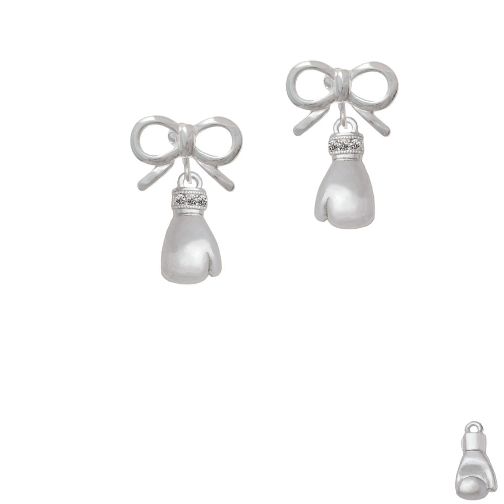 Large Boxing Glove Crystal Clip On Earrings Image 9