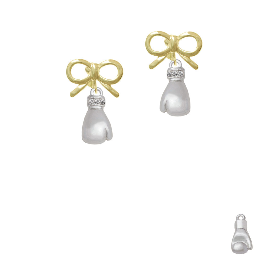 Large Boxing Glove Crystal Clip On Earrings Image 10