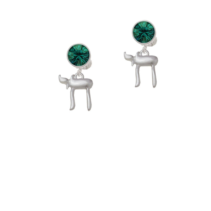 Chai Crystal Clip On Earrings Image 6