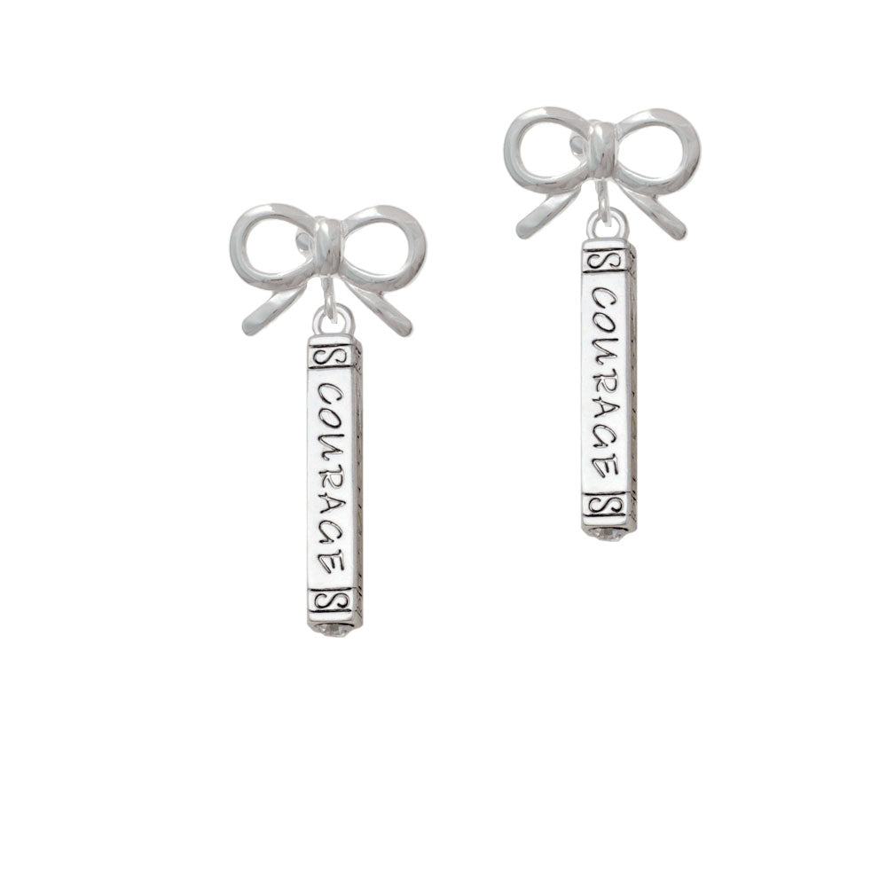 Courage Strength Wisdom Honesty - Bar Crystal Clip On Earrings Image 9