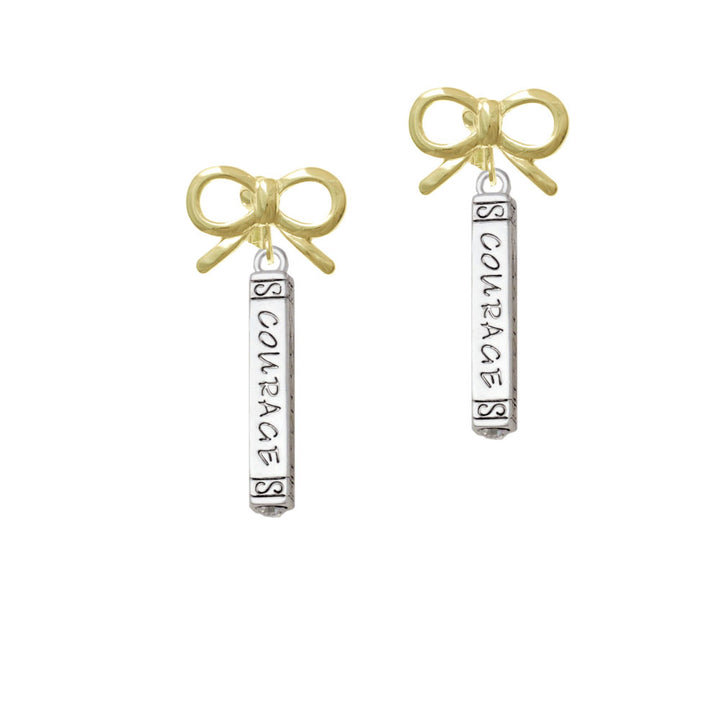 Courage Strength Wisdom Honesty - Bar Crystal Clip On Earrings Image 10