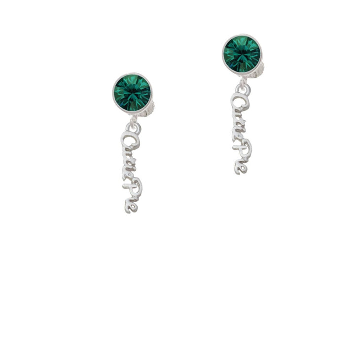 Small Cutie Pie Script Crystal Clip On Earrings Image 6