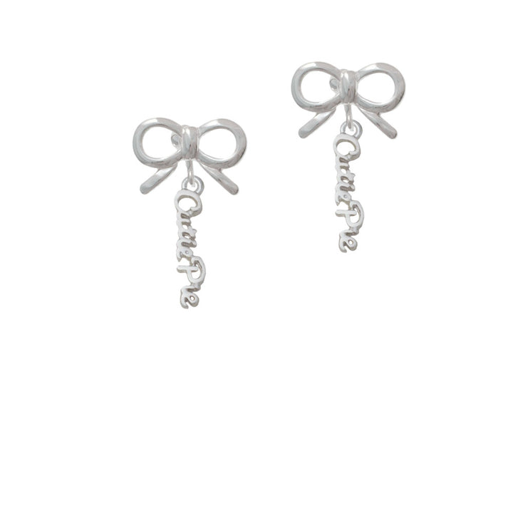 Small Cutie Pie Script Crystal Clip On Earrings Image 9