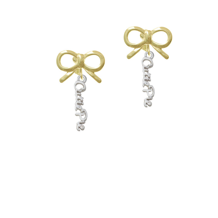 Small Cutie Pie Script Crystal Clip On Earrings Image 10