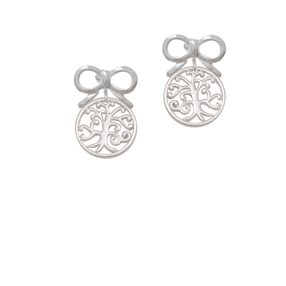 Tree of Life Cutout Crystal Clip On Earrings Image 9