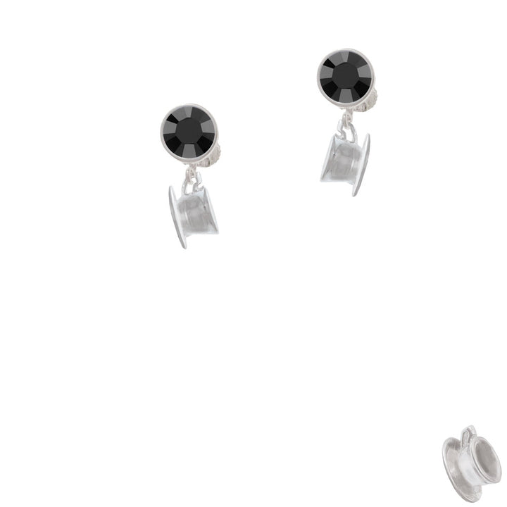 Tea Cup Crystal Clip On Earrings Image 3