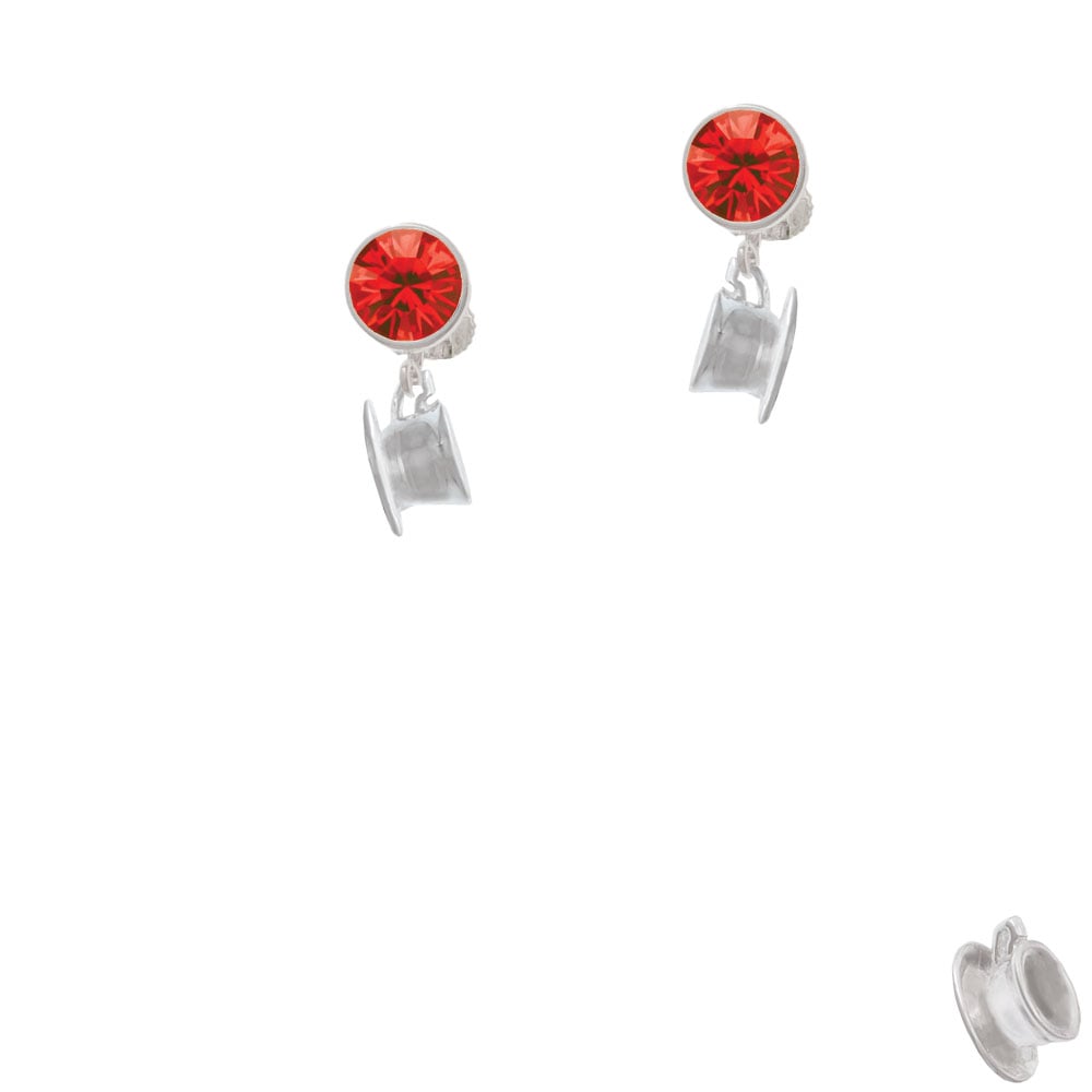 Tea Cup Crystal Clip On Earrings Image 4