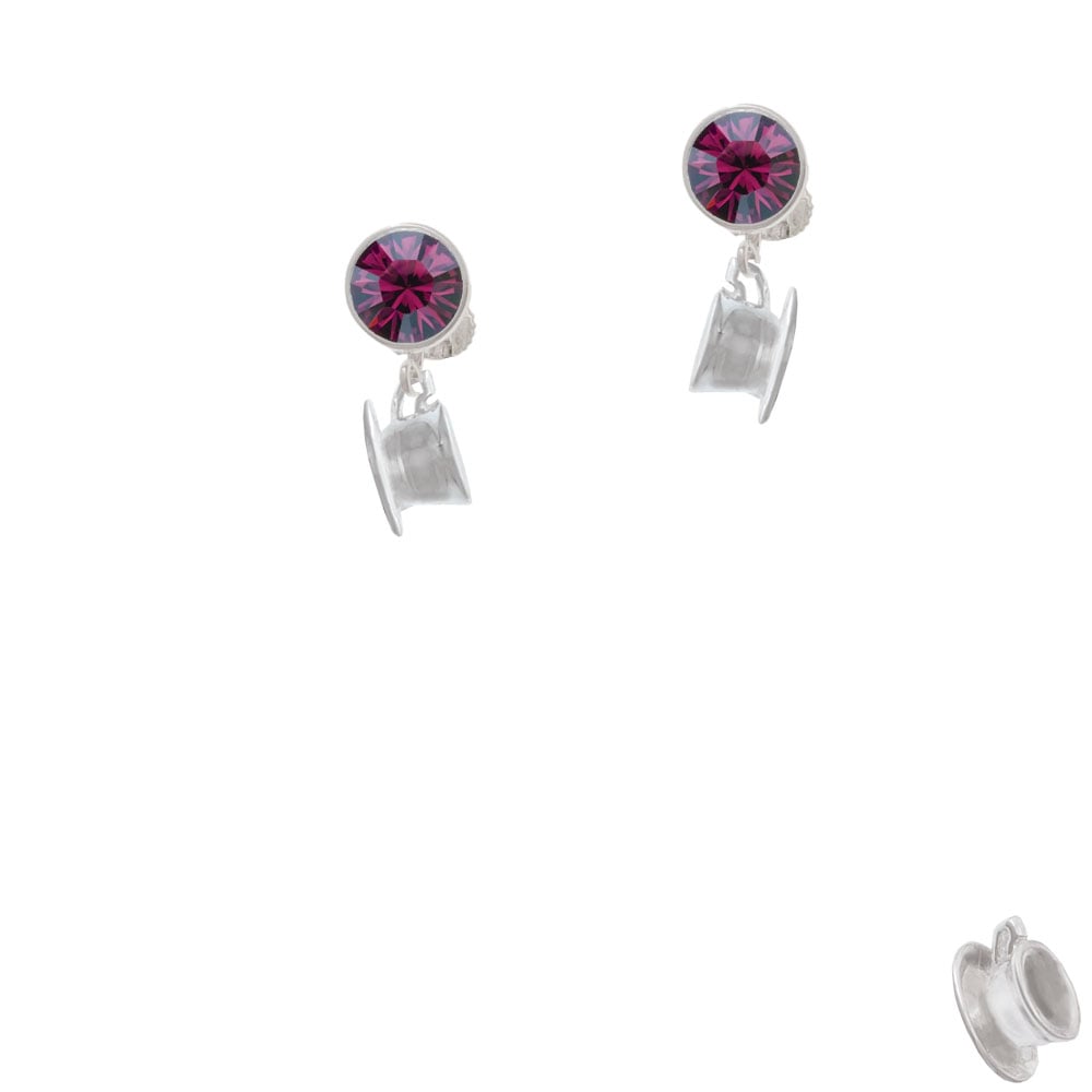 Tea Cup Crystal Clip On Earrings Image 8