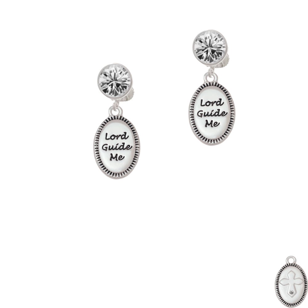 Lord Guide Me Crystal Clip On Earrings Image 1