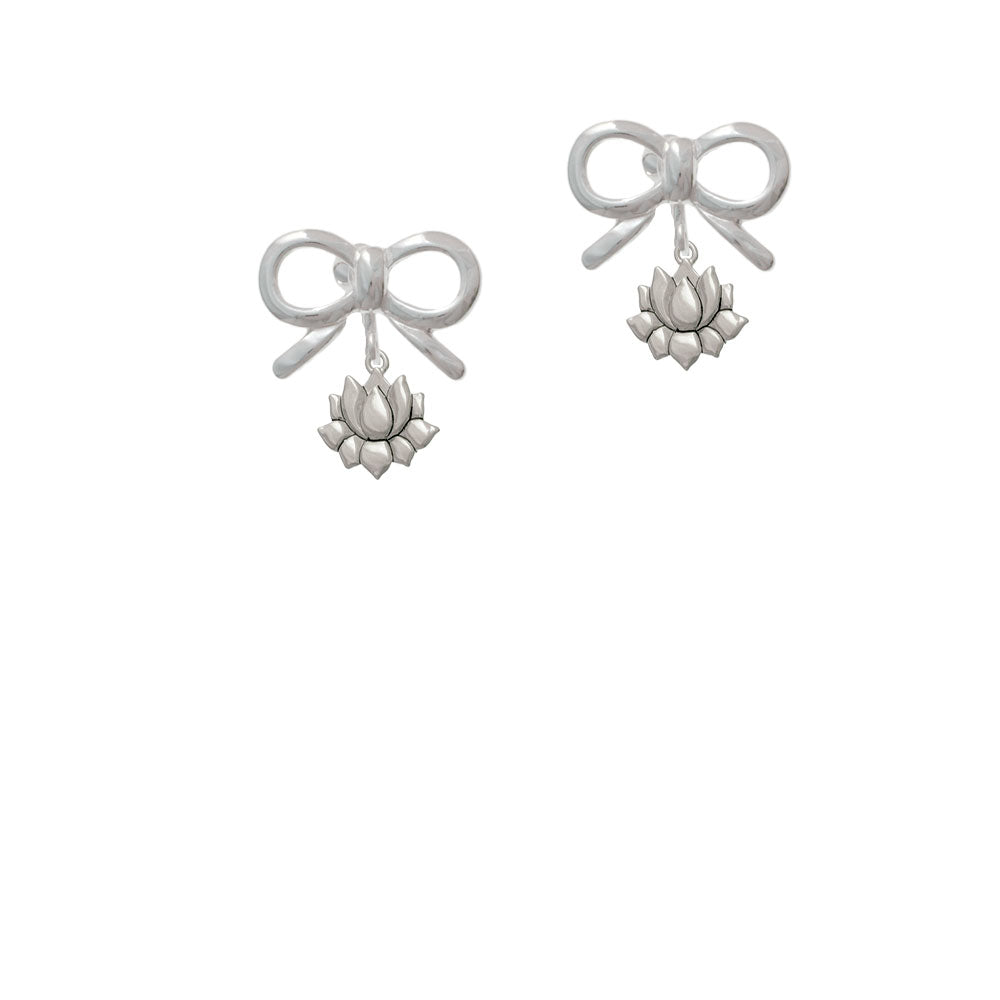 Mini Lotus Crystal Clip On Earrings Image 9