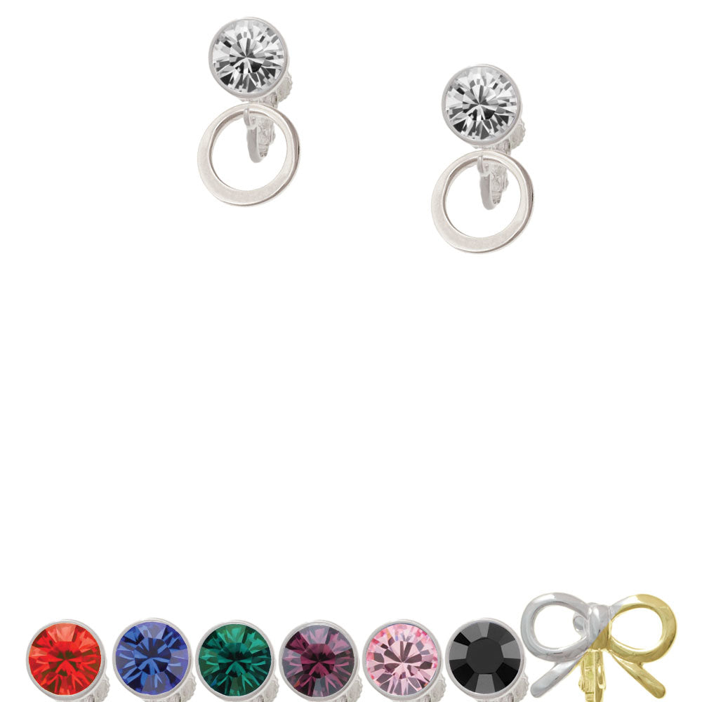 Medium Karma Ring Crystal Clip On Earrings Image 1