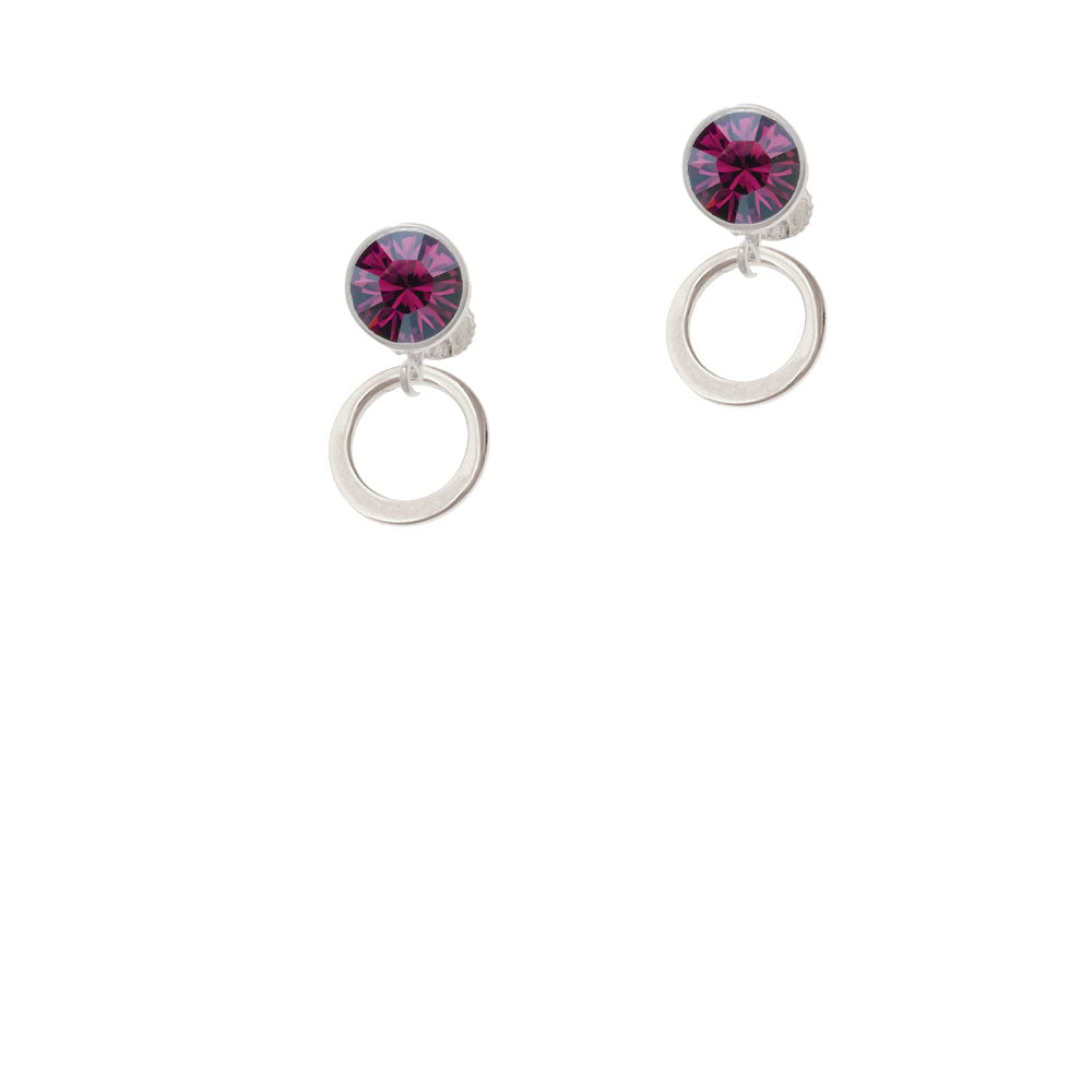 Medium Karma Ring Crystal Clip On Earrings Image 8