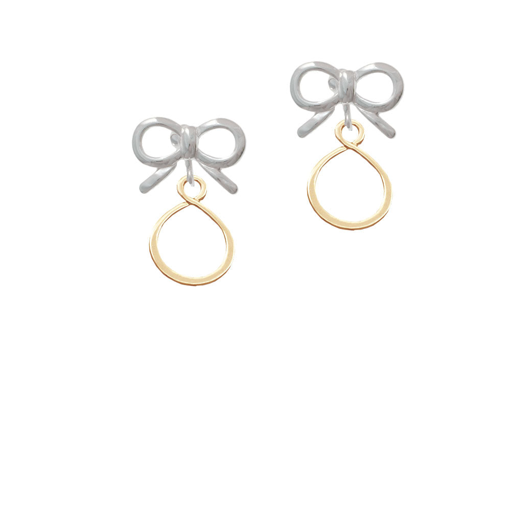 Gold Tone Infinity Loop Crystal Clip On Earrings Image 9