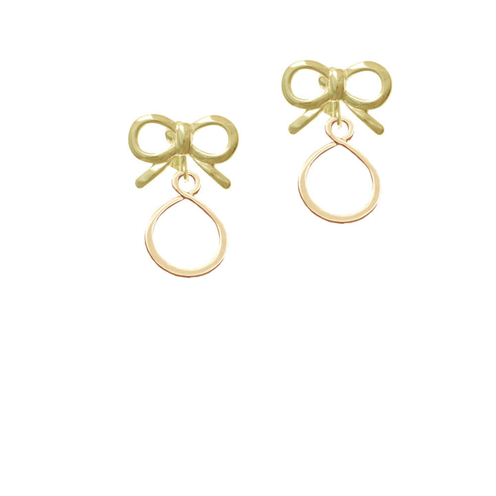 Gold Tone Infinity Loop Crystal Clip On Earrings Image 10