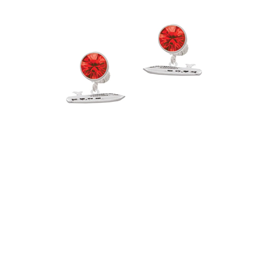 Cruise Liner Crystal Clip On Earrings Image 1