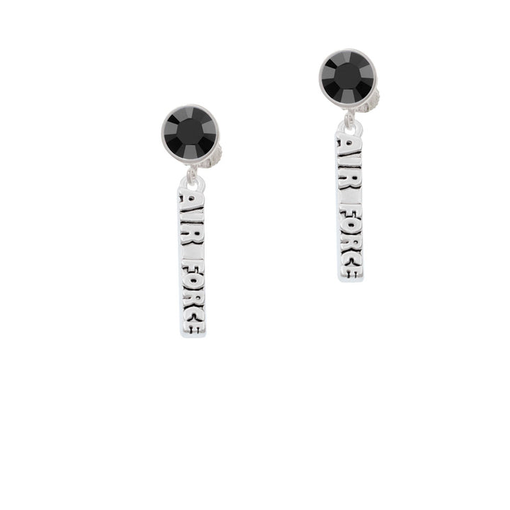Air Force Crystal Clip On Earrings Image 3