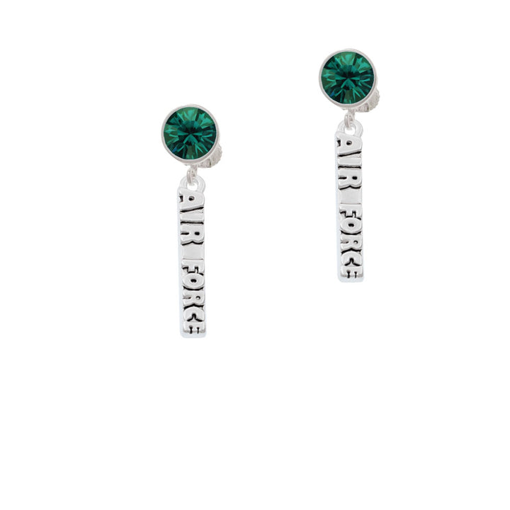 Air Force Crystal Clip On Earrings Image 6