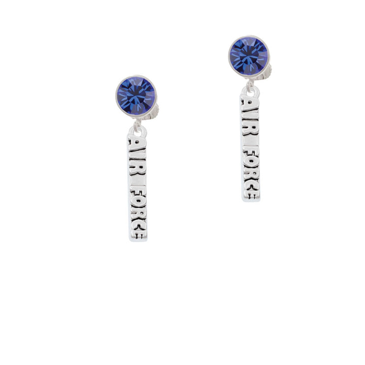 Air Force Crystal Clip On Earrings Image 7