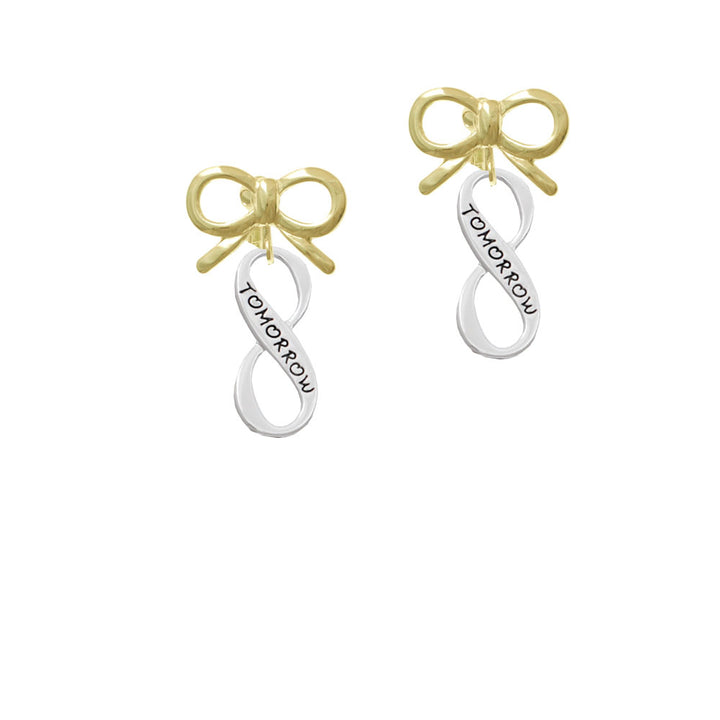 Today Tomorrow Infinity Sign Crystal Clip On Earrings Image 10