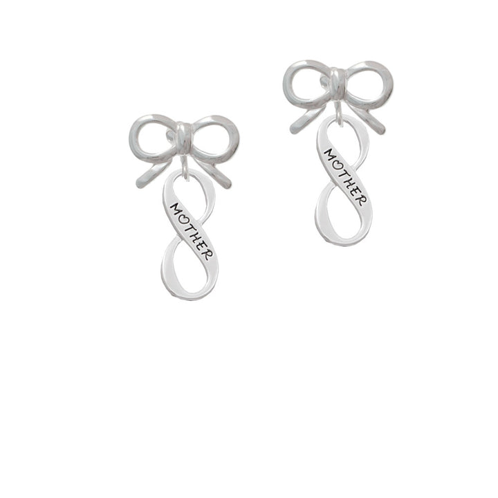 Mother Infinity Sign Crystal Clip On Earrings Image 9