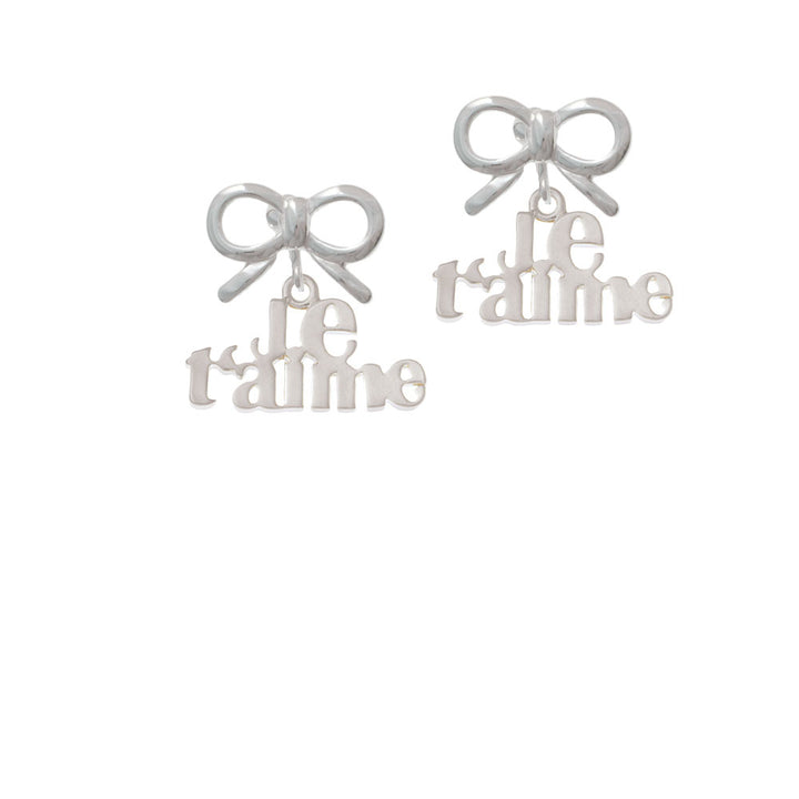 Large Je Taime Crystal Clip On Earrings Image 9