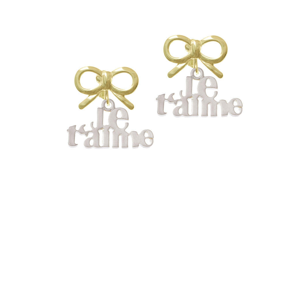 Large Je Taime Crystal Clip On Earrings Image 10