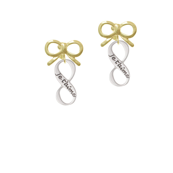 Je Taime Infinity Sign Crystal Clip On Earrings Image 10