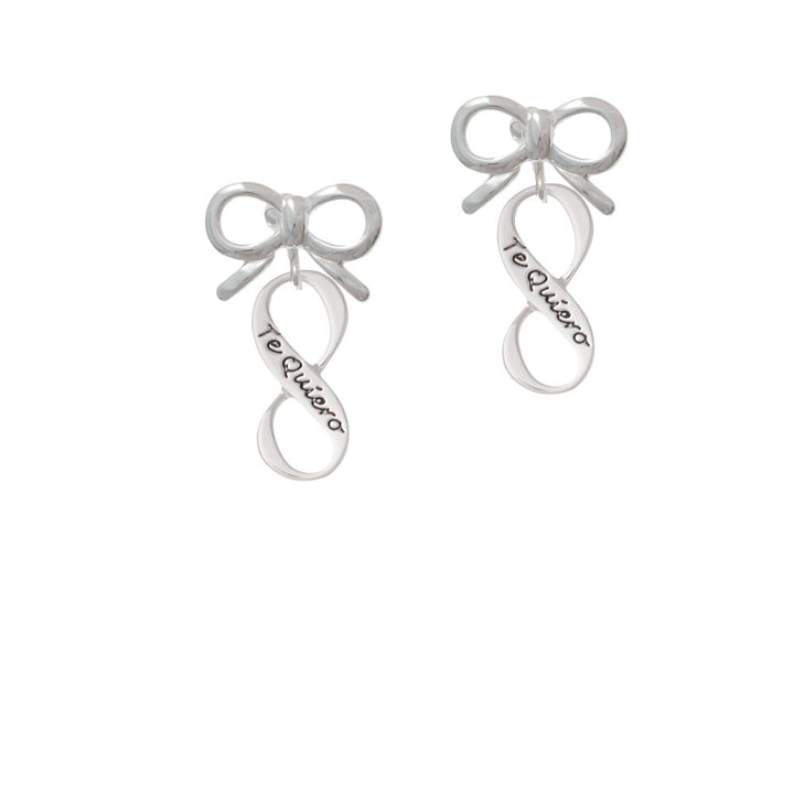 Te Quiero Infinity Sign Crystal Clip On Earrings Image 9