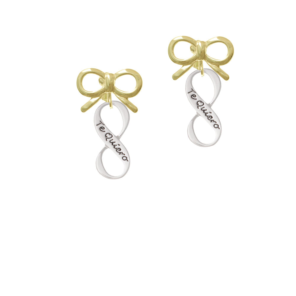 Te Quiero Infinity Sign Crystal Clip On Earrings Image 10