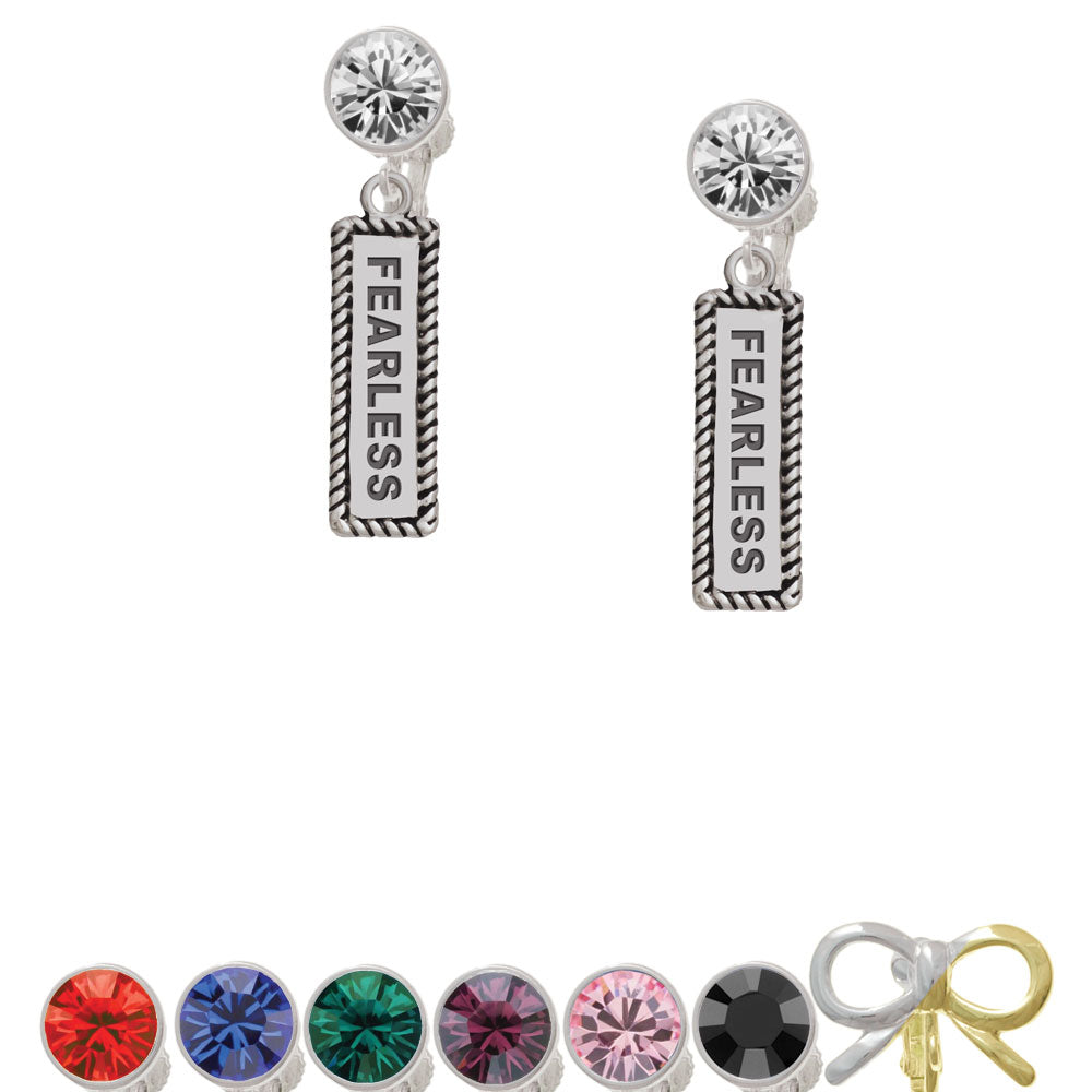 Fearless Crystal Clip On Earrings Image 1