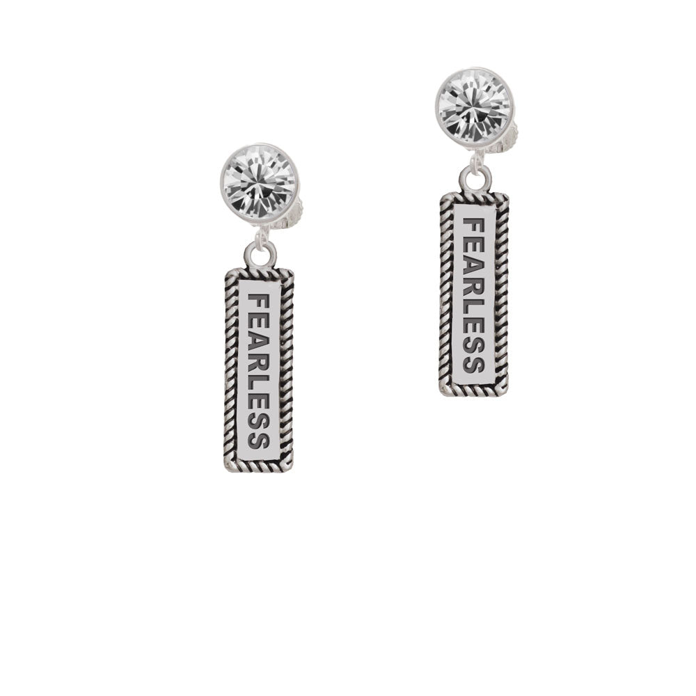 Fearless Crystal Clip On Earrings Image 2