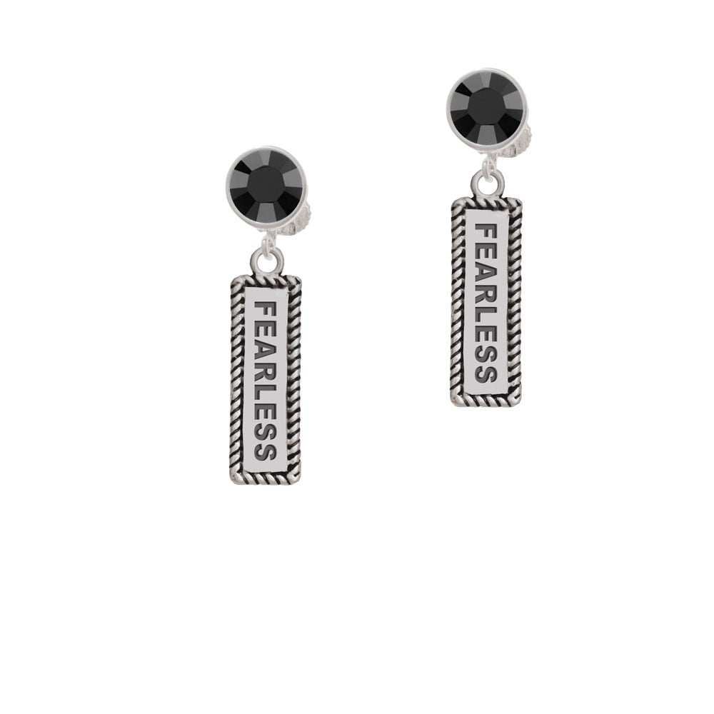 Fearless Crystal Clip On Earrings Image 1