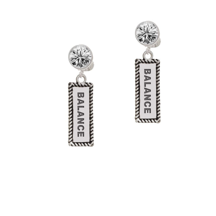 Balance Crystal Clip On Earrings Image 1