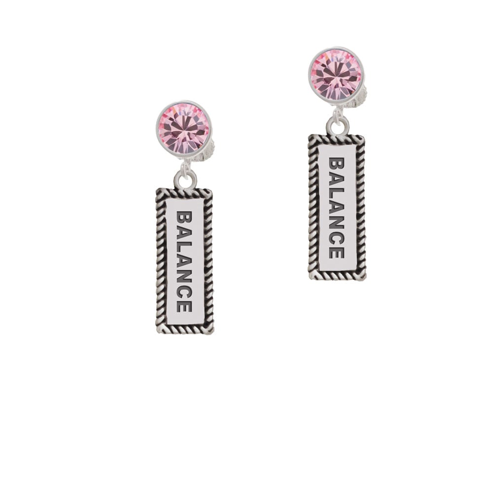 Balance Crystal Clip On Earrings Image 1