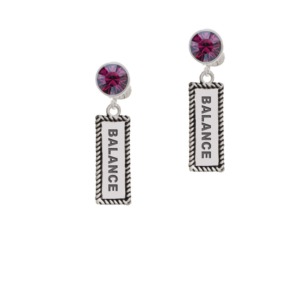 Balance Crystal Clip On Earrings Image 8