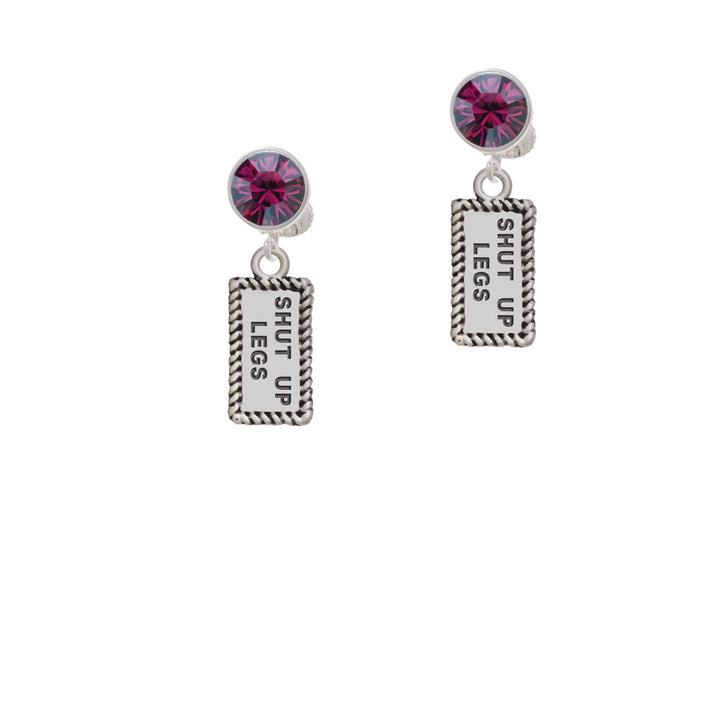 Shut Up Legs Crystal Clip On Earrings Image 8