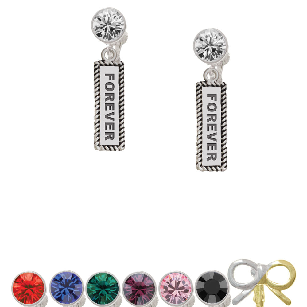 Forever Crystal Clip On Earrings Image 1