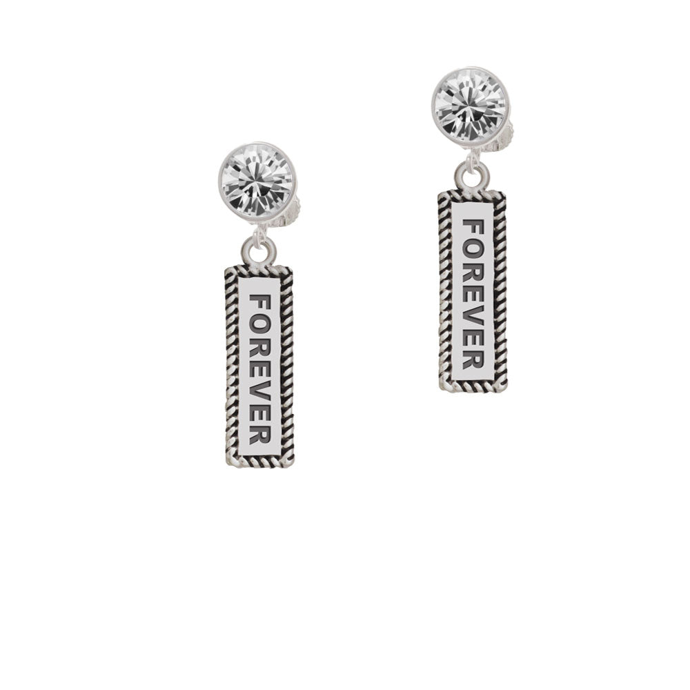 Forever Crystal Clip On Earrings Image 2