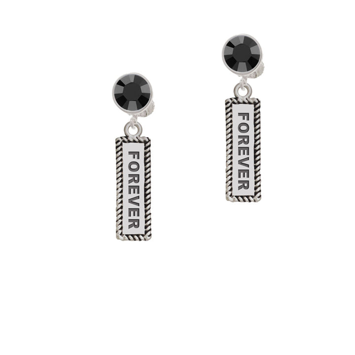 Forever Crystal Clip On Earrings Image 3