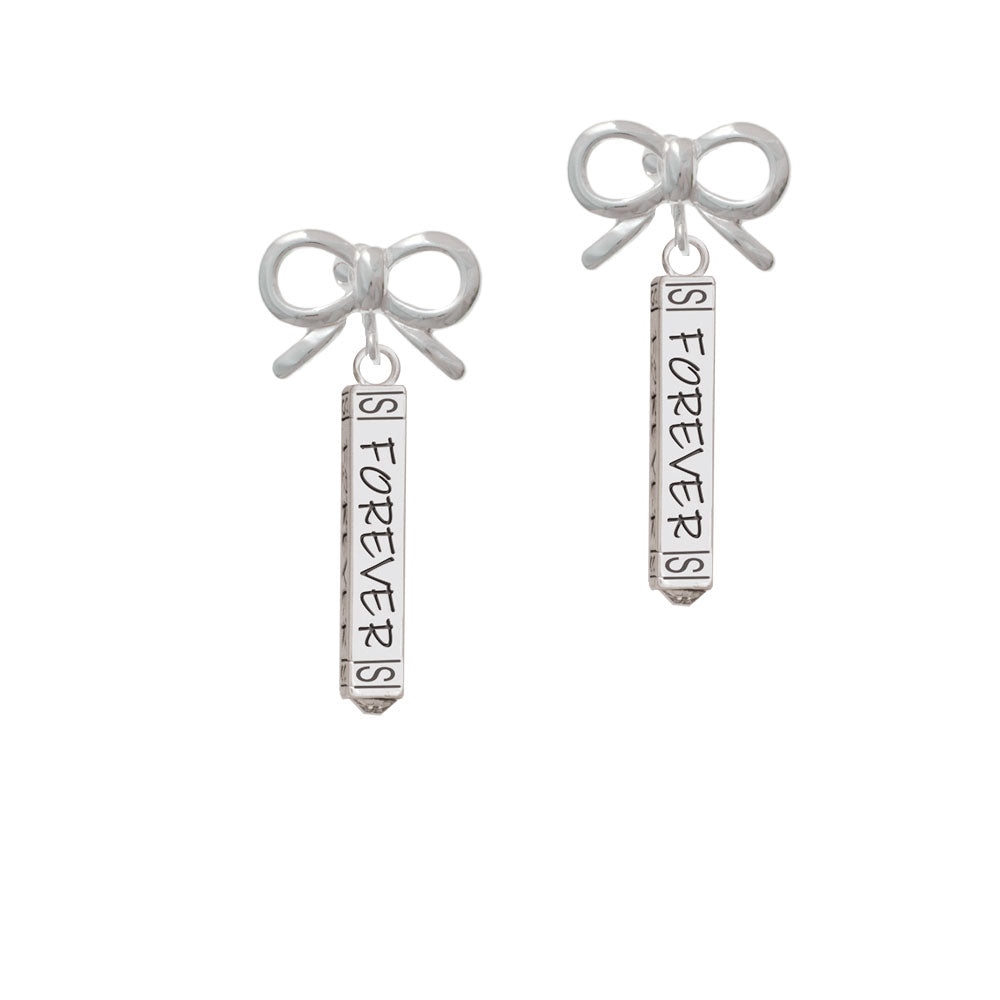 Forever Bar Crystal Clip On Earrings Image 9