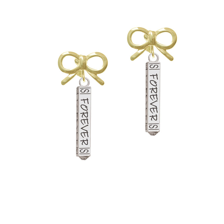 Forever Bar Crystal Clip On Earrings Image 10